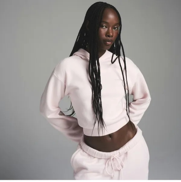 SKIMS NWT Pink Cropped Hoodie - Image 2
