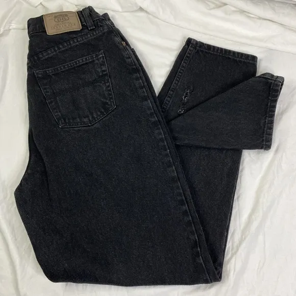 Route 66 Jeans Womens Black Relaxed Fit High Waist Denim Pants Casual *FLAW* GUC - Image 2