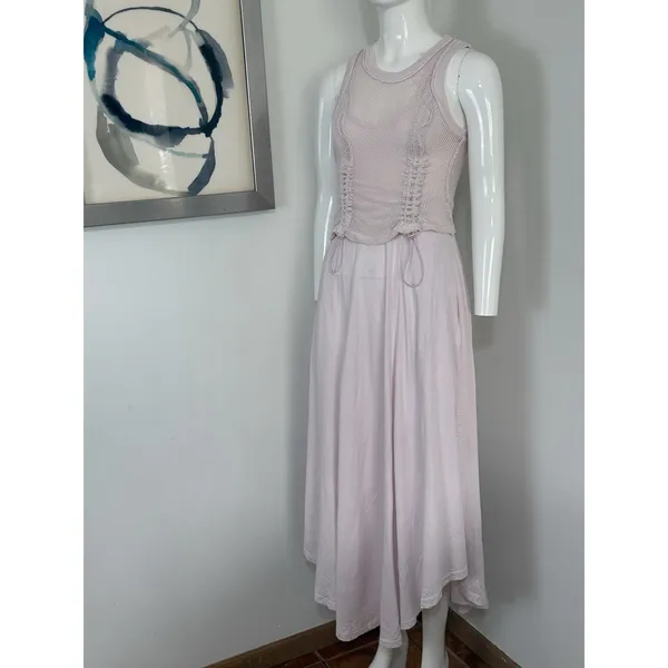 Anthropologie Daily Practice Forward Line Midi Tank Dress in Light Pink Size XXS - Image 2
