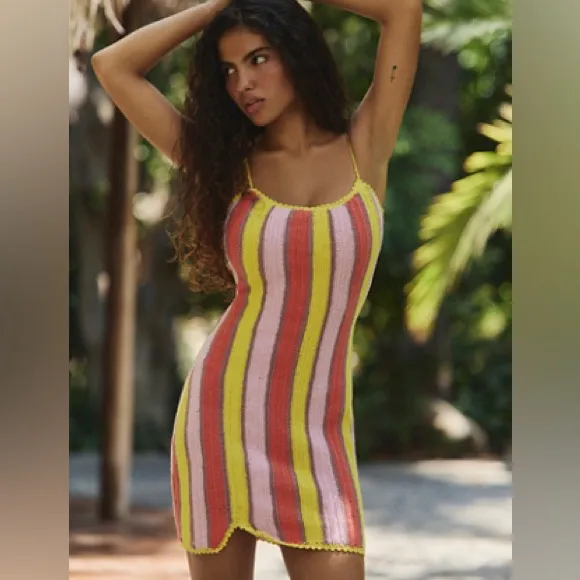 Free People Bali Crochet Popsicle Mini Dress - Image 3