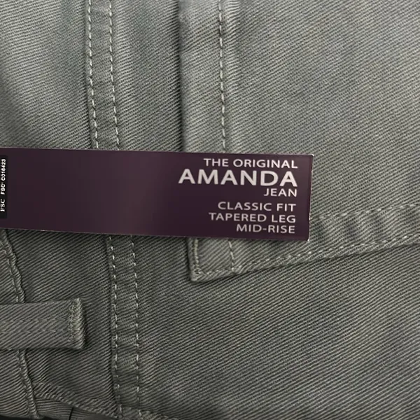 Gloria Vanderbilt Amanda classic tapered leg Green Jeans New - Image 4
