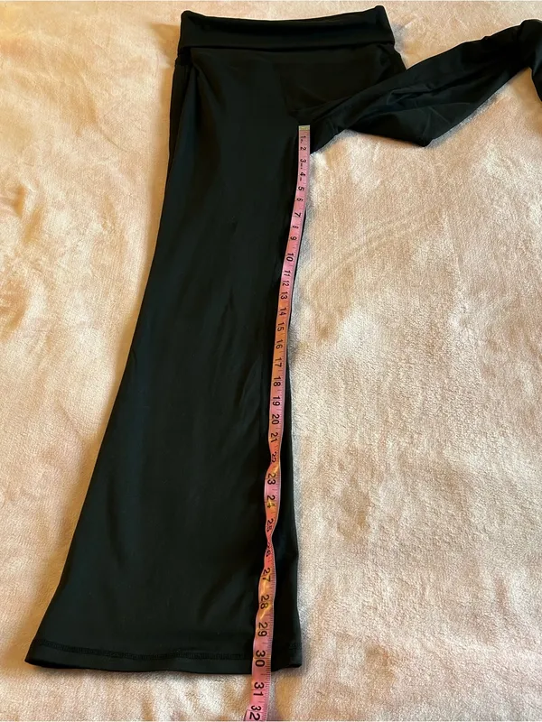 Embrace Your Love black fold over flared yoga pants size M athletic athleisure - Image 8