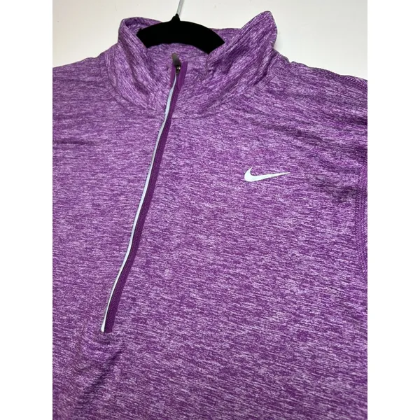 Nike Nike Heathered Purple Dri-FIT Pullover Sz M Nike Running w Thumbholes - Image 6