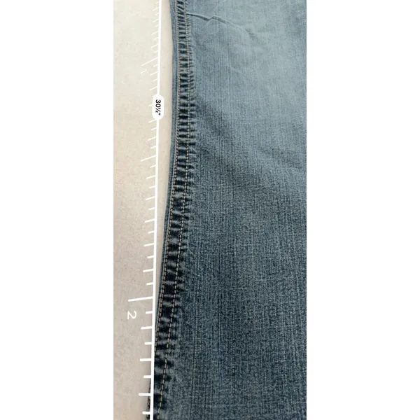 a.n.a. Womens Blue Bootcut Jeans Medium Wash Distressed Size 14 RN93677 - Image 10