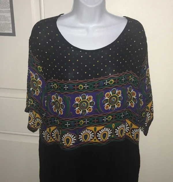 Beautiful Nordic patterned Boohoo s 18 dress - Image 5