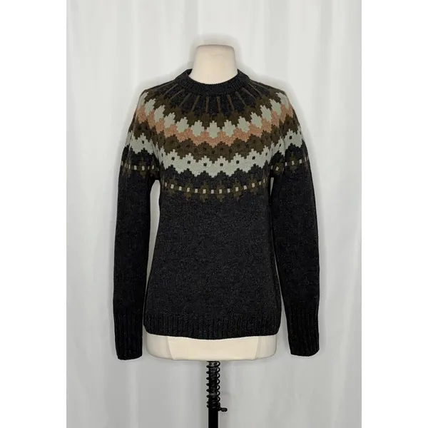 NWT!! ROYAL ROBBINS Rockcraft Merino Wool Fair Isle Crew Neck Sweater Small - Image 2