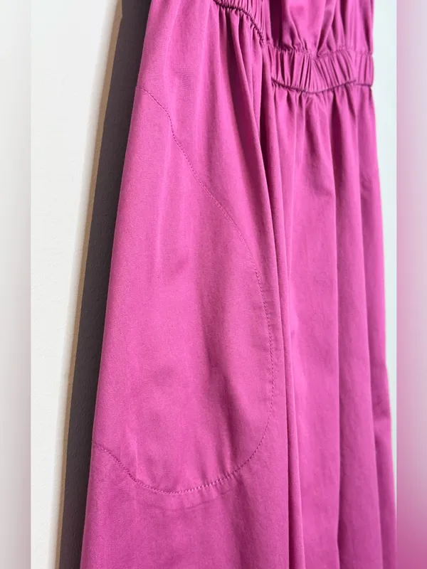 Anthropologie Maeve Pink Purple Fuchsia Mona Off Shoulder Midi Dress - Image 10