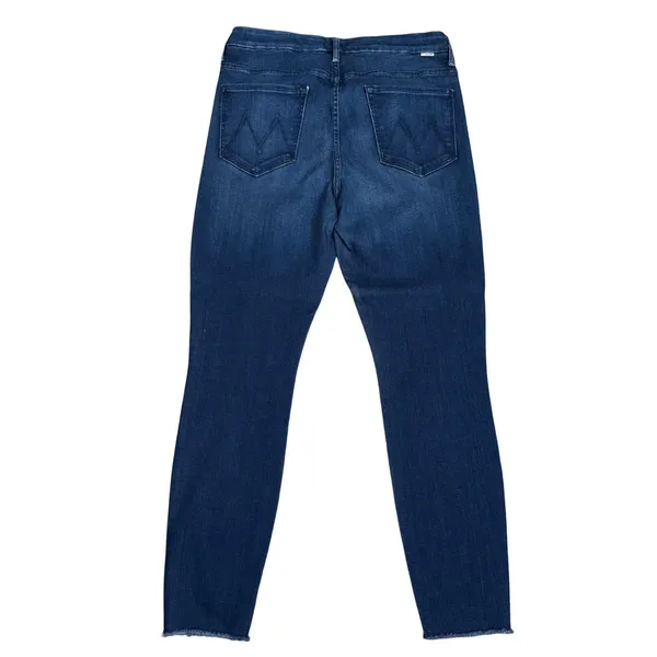 Mother High Waisted Looker Ankle Fray Women 31 Blue Good Tongue And Chic Skinny - Image 7