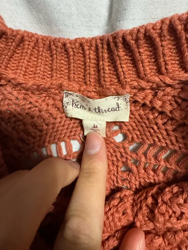 Hem & Thread Sweater Orange Burnt - Image 3