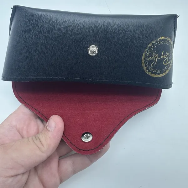 Genuine Ray Ban Sunglasses Case Only Empty Black Faux Leather Snap Replacement - Image 7