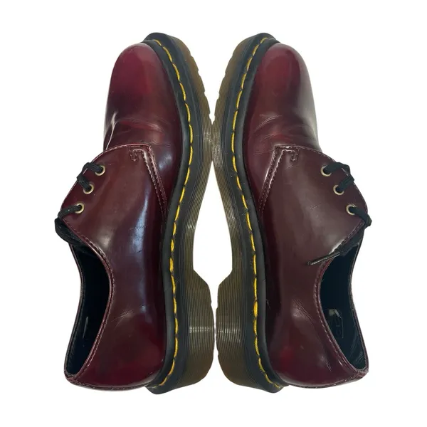 Dr Martens Oxford Shoes Womens 5 Red Oxblood Vegan Derby AirWair Goth Chunky - Image 7