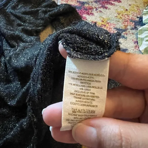 Free people xs black‎ sparkly blouse - Image 6