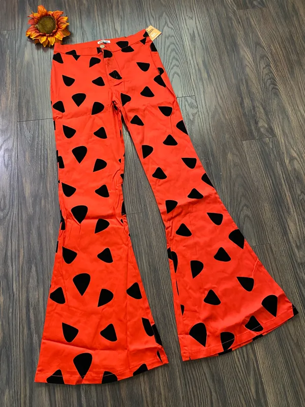 Unique Vintage NWT SMAK PARLOUR The Flintstones Bell Bottoms MEDIUM - Image 2