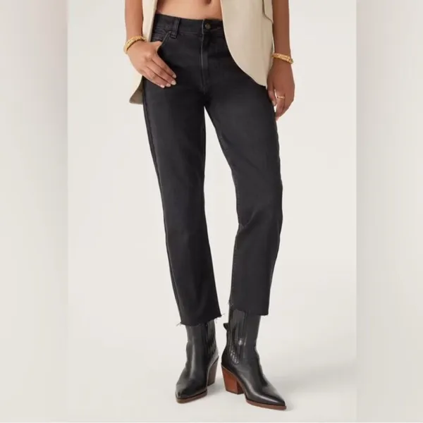 Ba&Sh Evan Straight Leg in Blackstone Jeans 26 - Image 2