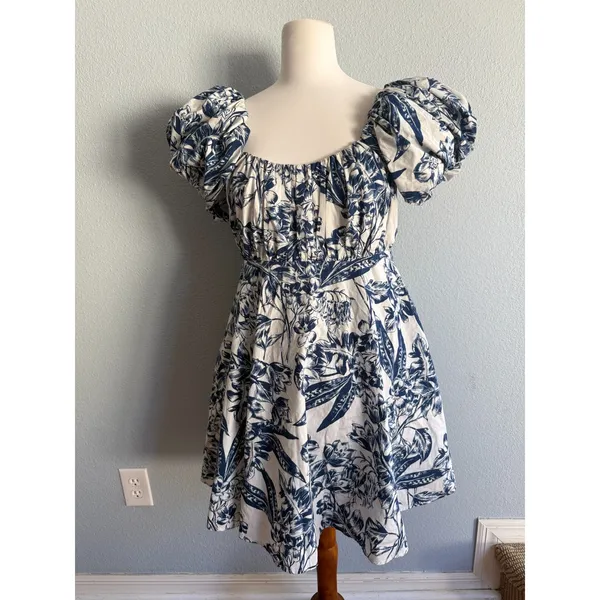Abercrombie & Fitch Emerson Poplin Puff Sleeve Mini Dress - Image 2