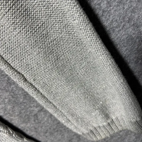 DKNY Jeans Cardigan Sweater Metallic Silver Cable‎ Knit Hooded Zip S - Image 8
