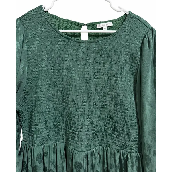 Baltic Born‎ Stockholm Smocked Dress Forest Green Women's Size 2XL - Image 3