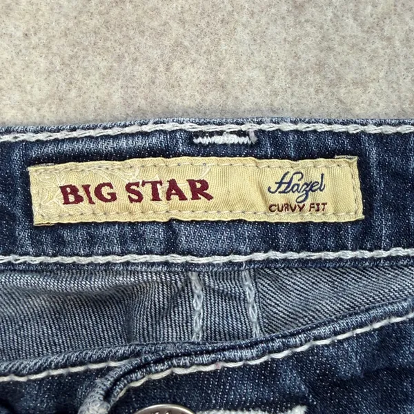 Big Star Jeans Womens 28R Hazel Curvy Fit Blue Y2K Western Indie Sleaze Low Rise - Image 3