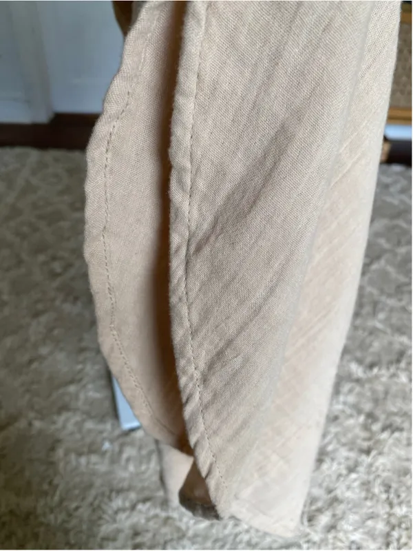 Old Navy Cotton Gauze Midi Dress Neutral Minimalist Coastal Boho Parisian Luxury - Image 4