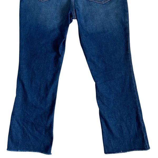 J.Crew Billie Demi Boot Crop Jeans‎ 27 Blue High Rise Raw Hem Medium Wash Denim - Image 14