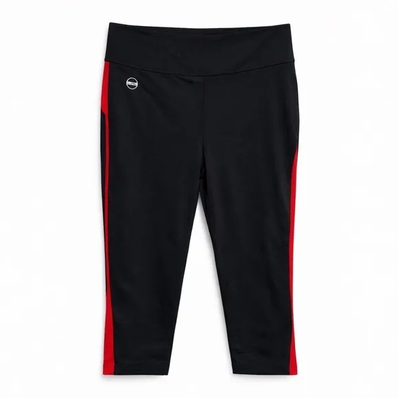 Lauren Ralph Lauren Womens Black Red Trim Activewear Cropped‎ Leggings Size M - Image 9