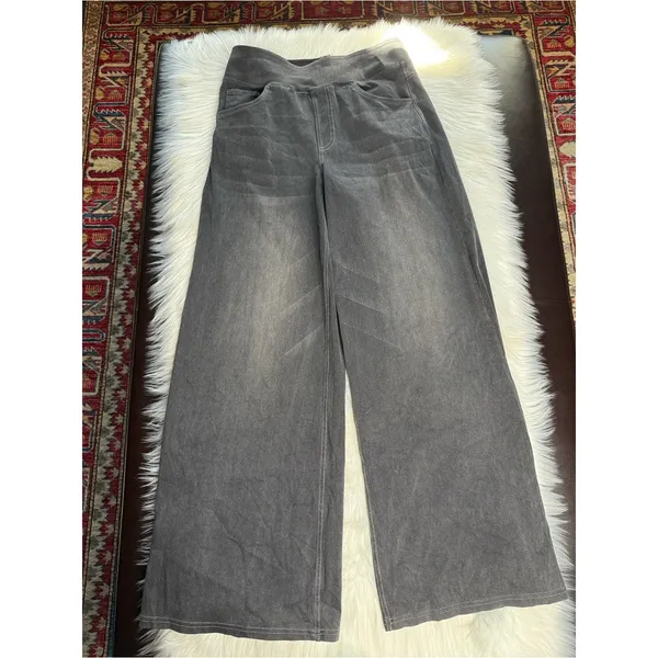 Halara Flex Washed Black High Waisted Wide Leg Baggy Jeans NWT M Reg - Image 2