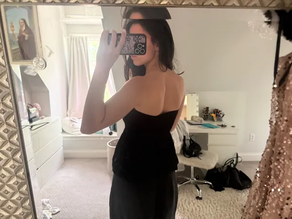 ZARA Tube Top With Floral Detail - Image 2