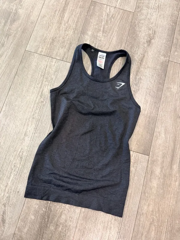Gymshark Black Seamless High-Neck Tank Top - Image 5