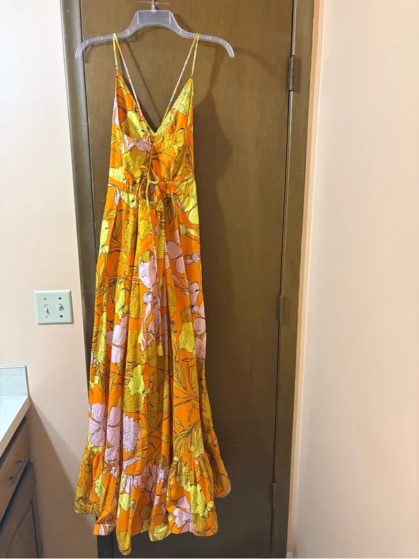 Plenty by Tracy Reese Orange, Pink, & Yellow Floral Maxi Dress - Image 6