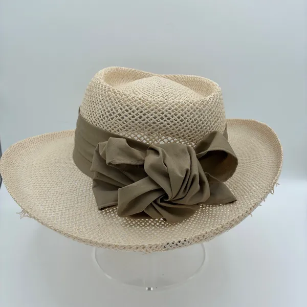 Pelican Hill‎ Golf Club Straw Hat Ribbon Flower Accent Resort Style - Image 2