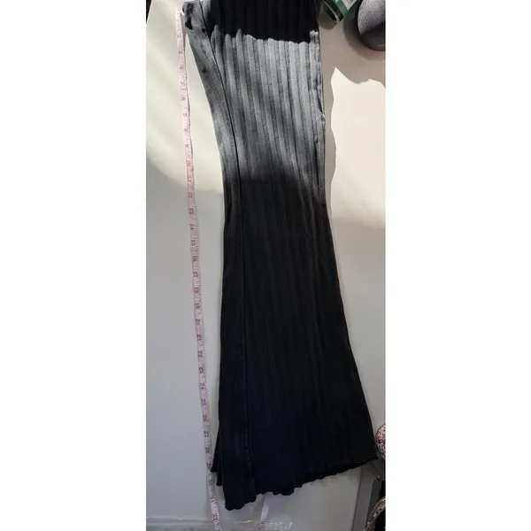 OFFLINE by‎ Aerie OG Original Flare Leggings Ribbed High Rise Black Grey Medium - Image 9