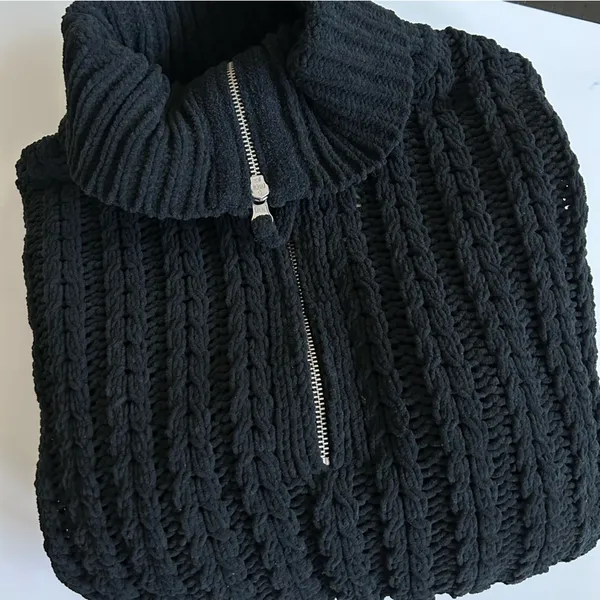 Aerie Oversized Cableknit Quarter Zip Pull Over NWT - Image 7
