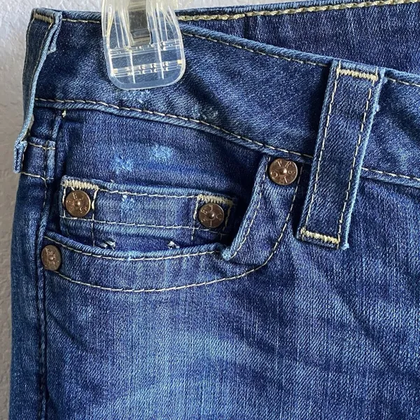 True Religion Womens Jeans Blue‎ Tag Size 27 Low Rise Straight Denim - Image 3