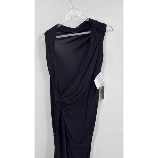 Rick Owens Lilies Shailee Draped Dress Gown Black Avant Garde Draped Size US 2 - Image 8