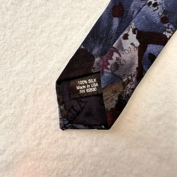 J.Garcia Men's Silk Vintage Tie Multicolor Art Necktie USA Made Classic Office - Image 6
