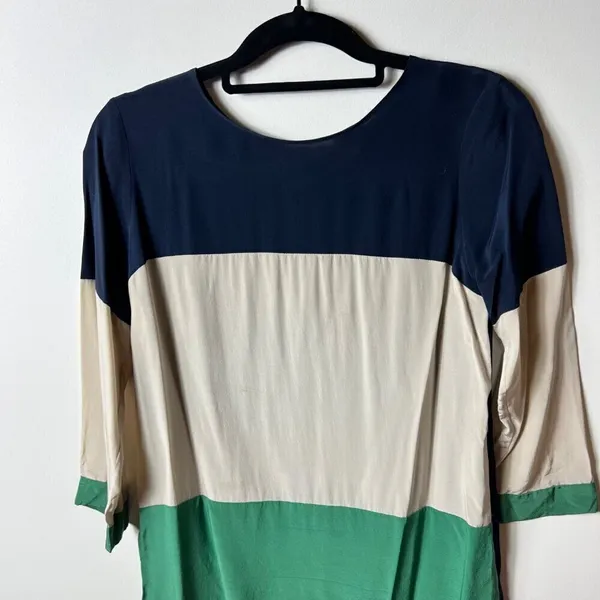 Club Monaco silk color block‎ dress women’s size 2 - Image 3