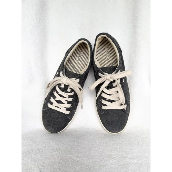 Taos Star Women’s Charcoal Gray Canvas Sneakers Lace Up Arch Support Size 8.5 - Image 2