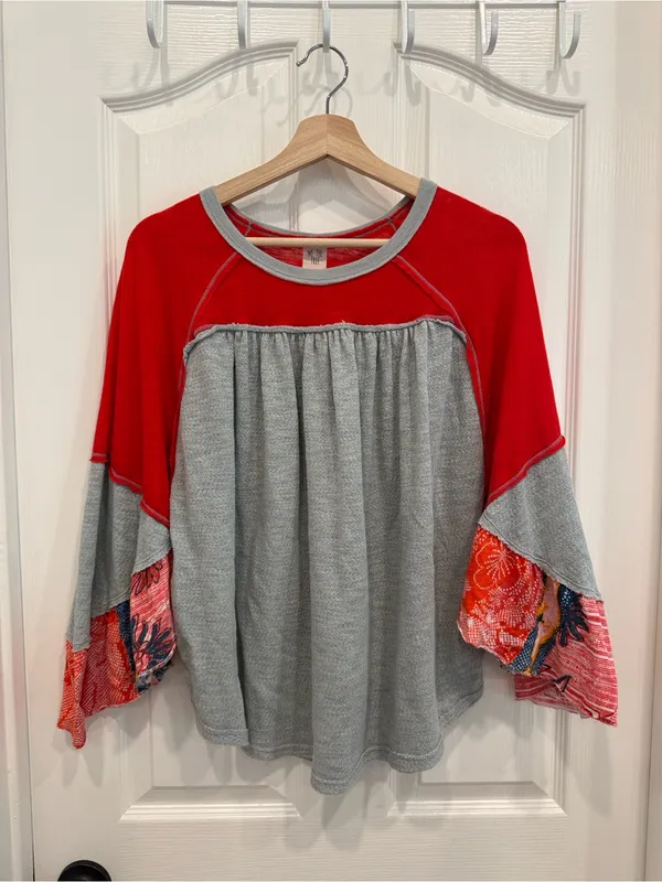 Free people Friday fever patchwork blouse - Image 2