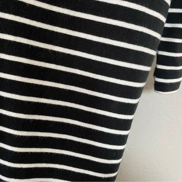 Madewell Striped Preppy Twee Minimalist Casual 100% Cotton Long‎ Sleeve Dress L - Image 7