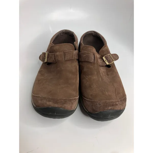 Merrell Encore Buckle Bracken Clogs Womens 10 Brown Good Suede Slip On Shoes - Image 2