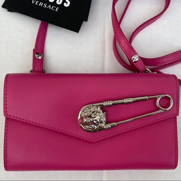 Versus by Versace Pink Leather Wallet Bag w/Medusa - Image 6