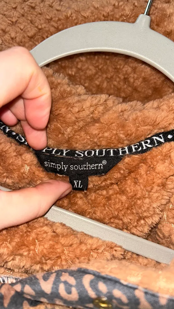 Simply Southern Fur Sherpa Jacket button up - Image 3