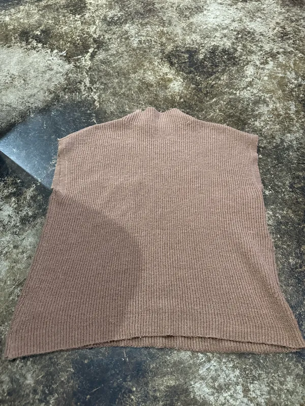 Shein Brown Mock Neck Sweater Vest - Image 3