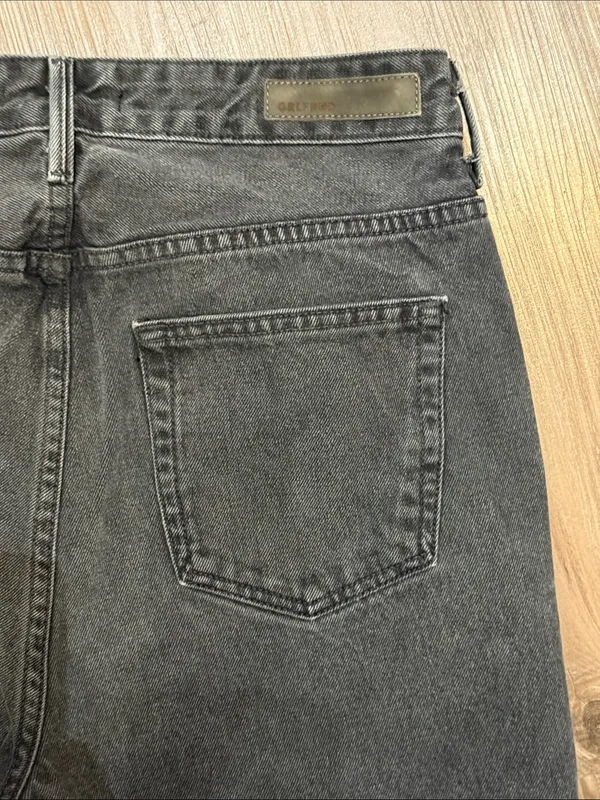GRLFRND Mica High Rise Straight Jeans 28 Lights Off Distressed Black $248 - Image 5