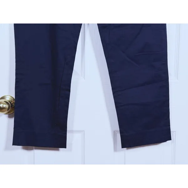 Wildfang Womens Ace Slim Crop Pants Size 8 Navy Blue Tailored Quiet Luxury Work - Image 9