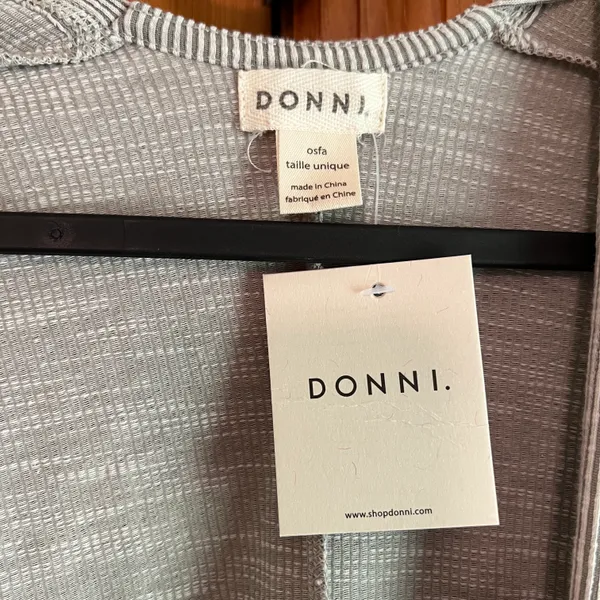 Anthropologie DONNI. Ribbed Sandwash Open Cardigan - Image 7