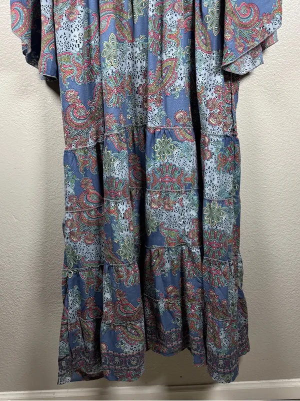 Anthropologie Boemo Bohemian Floral Maxi Dress - Lightweight Summer Dress as:L - Image 6