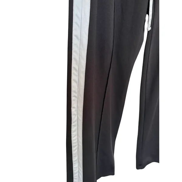 Daily Practice Anthropologie Side Stripe Track Pants XS Black Wide Leg Pull On - Image 7