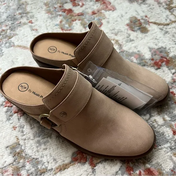 Hush Puppies NWT Silvia Mule Brand New Sample Shoe Size 7 Neutral Tan Beige Clog - Image 2