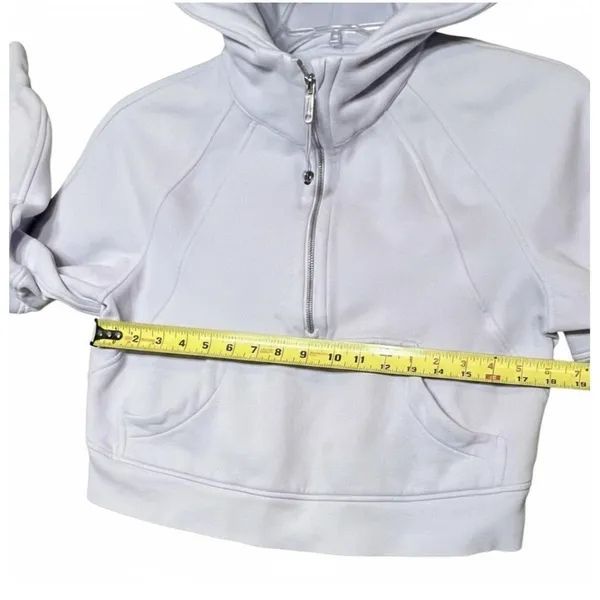 Lululemon Hoodie Womens Size XS/SM Lavender Scuba Cropped 1/2 Zip Pullover - Image 4